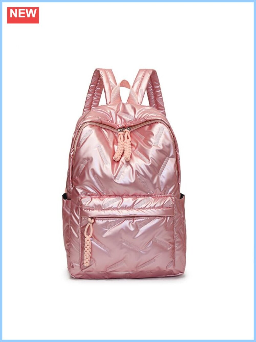Quilted Puffer Backpack Nylon Lightweight Everyday Travel